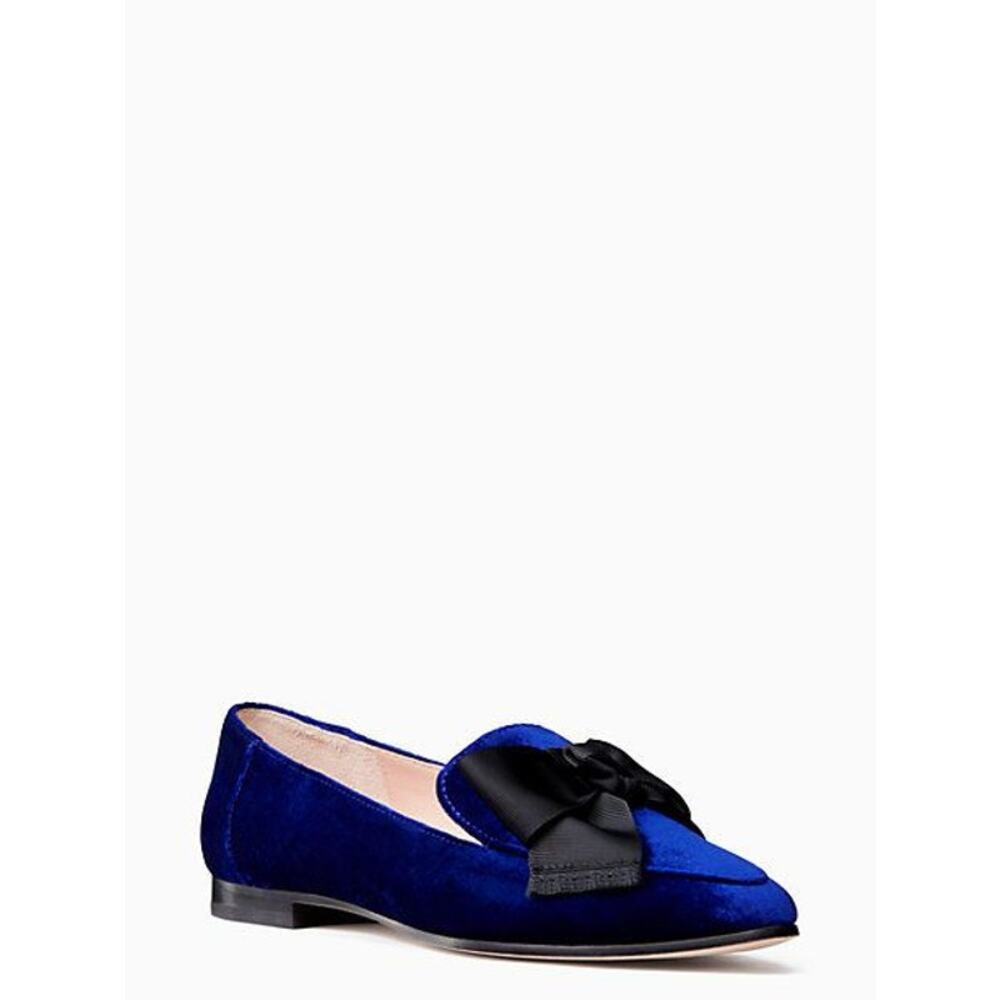 Kate Spade Claudia Velvet Blue Flats